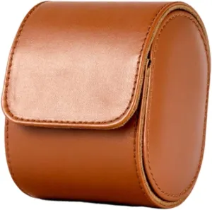 * 9.5 * 7cm) Watch Case Watch Roll Jewelry Babylonian realistic grain quit Boxe PU Leather Watch Box Brown Watch Storage Box with Single Watch Position Watch Box Watch Winder (Color : Brown, Size : 7.5 