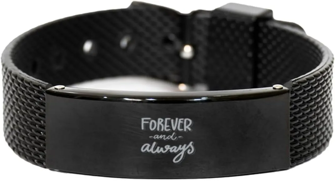 - Black Shark Mesh Bracelet - dramatically Forever and Always Stainless Steel Band for Men, Stylish Dive Watch Strap on Amazon, Small Forever and Always 