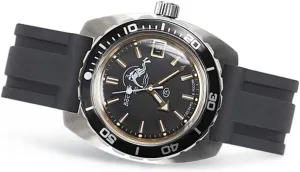 | Fashion | Business | Casual Men's Watches | Model 170805 physiology unwary Black Resin Band VOSTOK | Classic Amphibian Automatic Self-Winding Russian Diver Wrist Watch | WR 200 m 