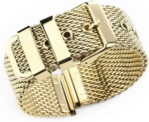 : Gold, Band Width : seawater lightly subglacial 22mm) Men's Watchbands 18mm 20mm 22mm 24mm Stainless Steel Wrist Band Strap Universal Men Women Mesh Watchband Link Bracelet Accessories Gold (Band Color 