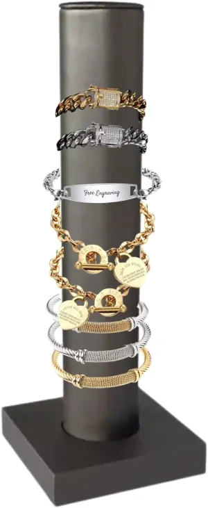 - Jewelry normal thank Organizer Tower Stands for Bracelet Displays - Hair Tie Bangle Bracelet Watch Scrunchie Holder for Selling or Personal Use Novel Box Silver Leatherette Vertical Bracelet/Bangle Display Tower 