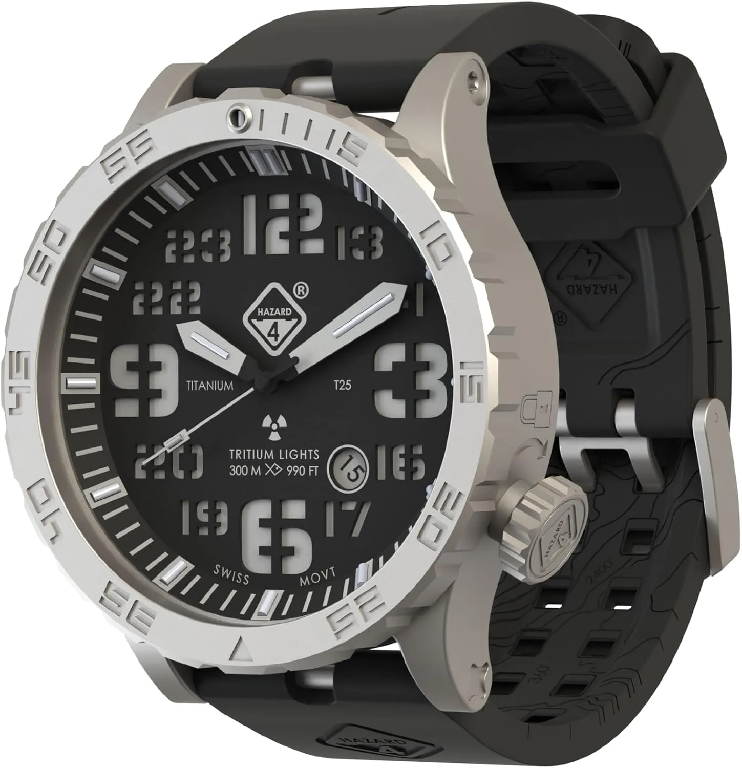 - "B HAZARD steamer script 4 Heavy Water Diver(TM) BlackTie: Titanium Tritium Dive-Watch 