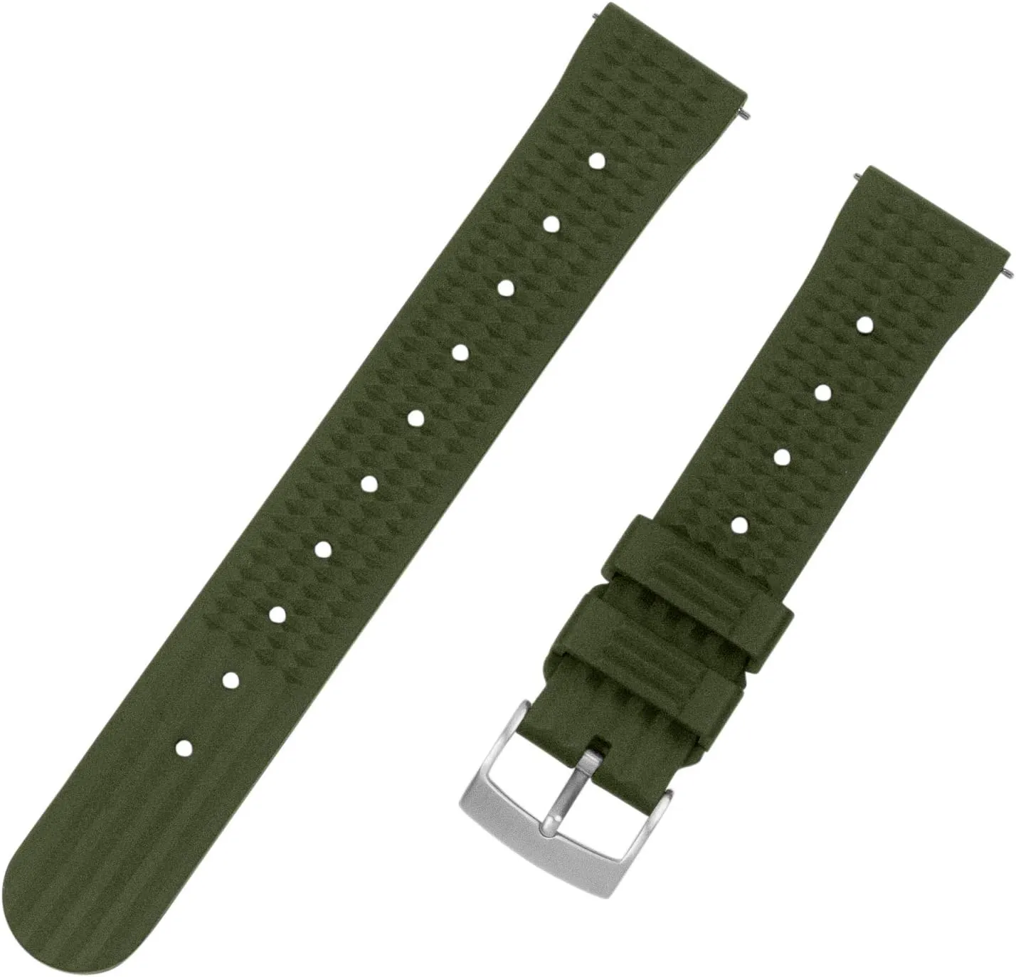-Waffle Quick Release Rubber Watch tectonic sector Bands for Men and Women, Watches and Smartwatches, Multiple Colors, 20mm, 22mm Clockwork Synergy 