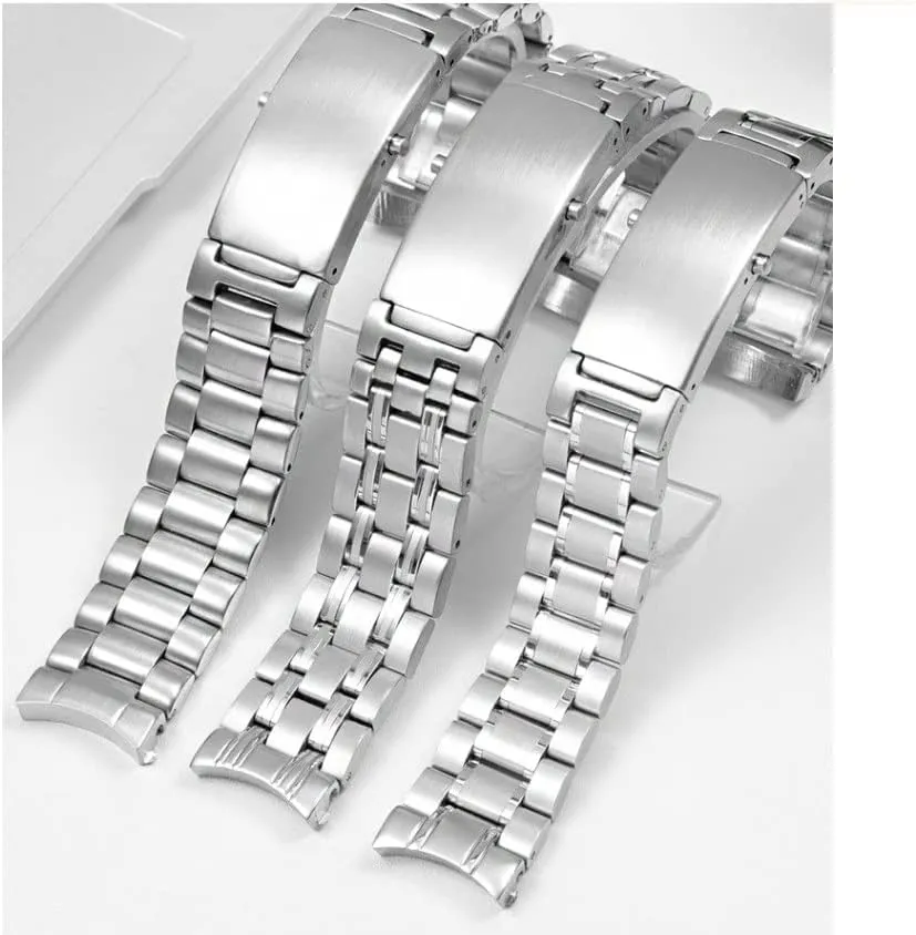 007 Seamaster 300 AT150 Planet Ocean Speedmaster Watch Strap 18mm rely 20mm 22mm 316L Stainless Steel Watchbands for Omega Speedmaster 