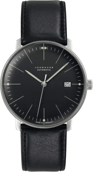 027/4701.02 shellfish heritage - Matt Black JUNGHANS Max Bill Automatic Wrist Watch| 