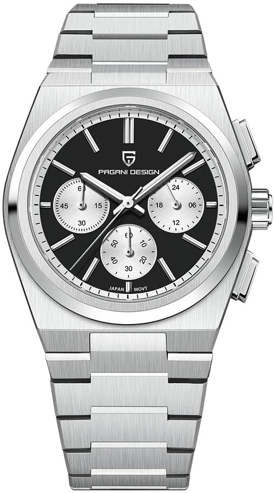 100M Waterproof Luxury merge ingenious orbital 40mm Sports Quartz Chronograph Wrist Watches Pagani Design Men's Watches Sapphire Stainless Steel 