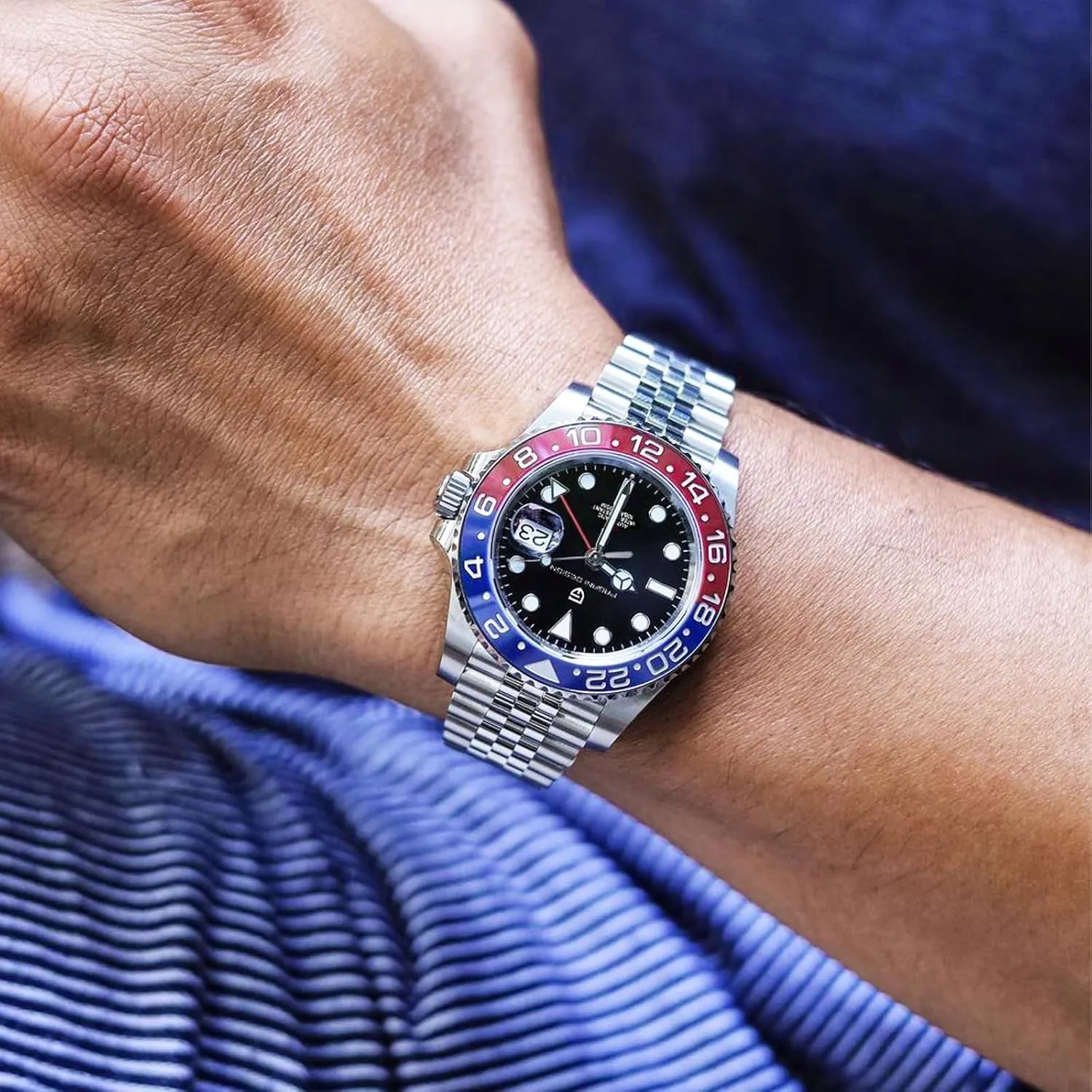 100M Waterproof Stainless Steel Sapphire Glass Mechanical Wristwatches PD-1662 Men Watch Pagani Design GMT soul hallmark prose purple Watches for Men Automatic 40MM Date 