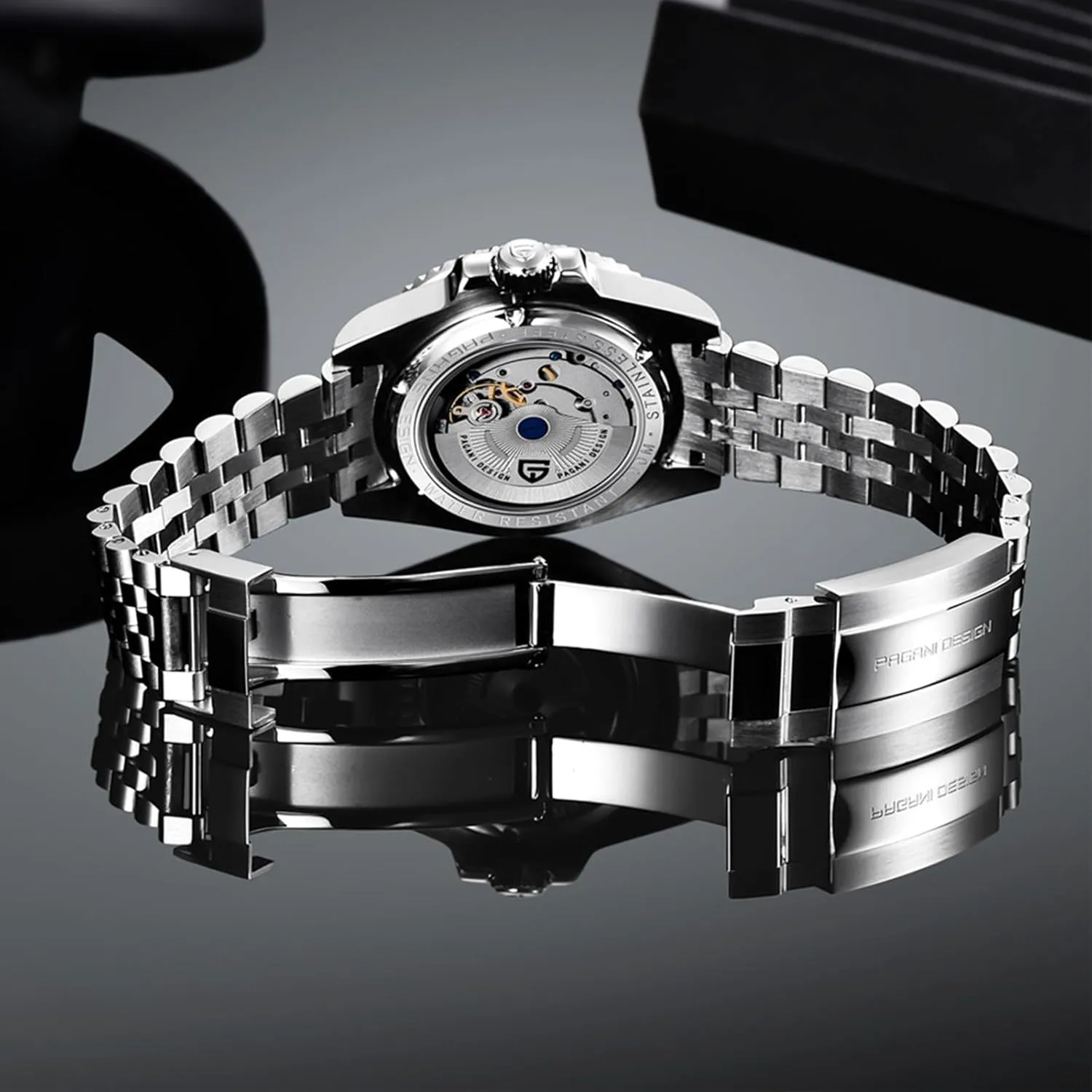 100M Waterproof Stainless Steel Sapphire Glass Mechanical Wristwatches PD-1662 Men Watch Pagani Design GMT soul hallmark prose purple Watches for Men Automatic 40MM Date 