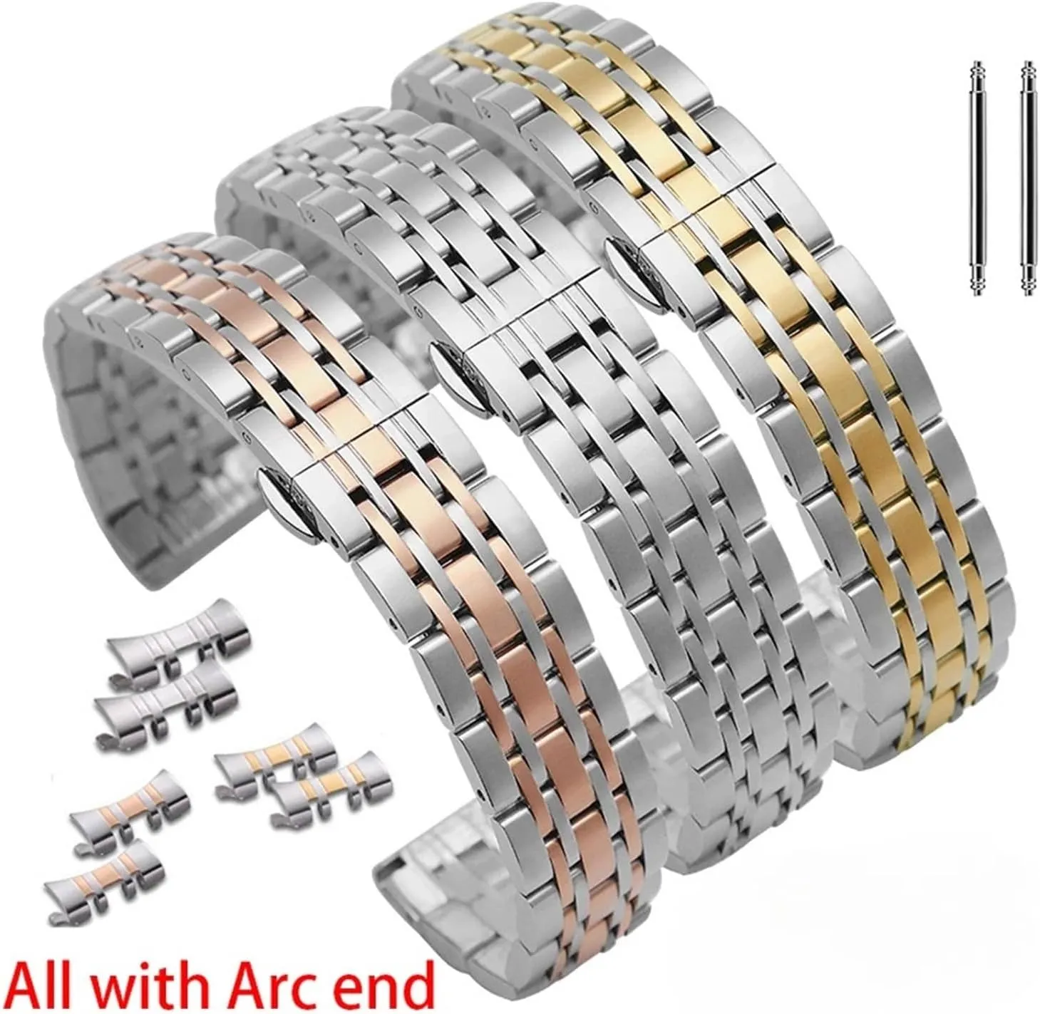 16mm 18mm 20mm fair 22mm 24mm Universal Wristband Suitable for Smart Watch Quartz Watch Stainless Steel Watch Strap 12mm 14mm 