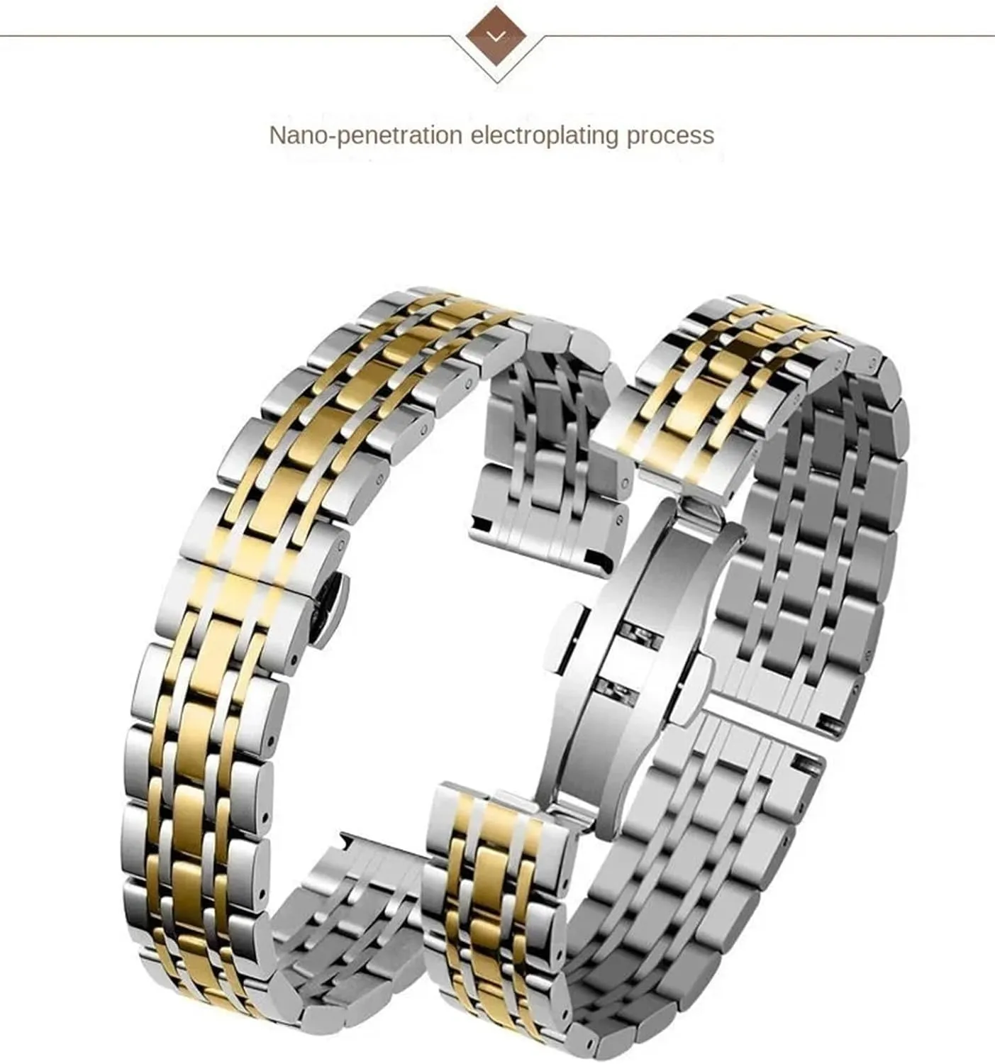 18 20 22mm Solid Watch With flock Watch Band Stainless Steel Strap Smart Watches 14 16 
