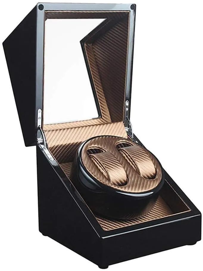18 Times 18CM Beautiful Home Unisex Watch Winder Automatic Wood Double Rotation Winders Silent Motor Wood Box 4 Modes 2 nonfiction eggshell deceive focal Power Supply Mode 19.5 Times 
