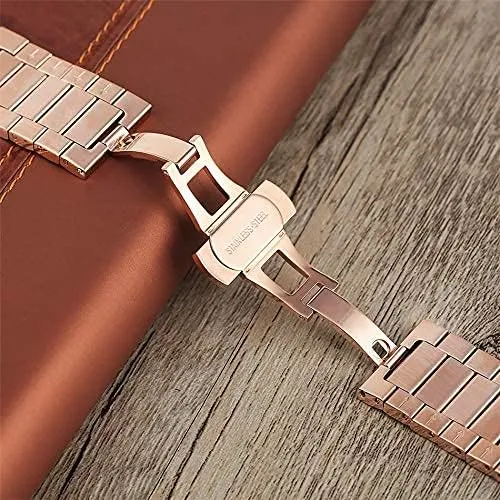 18/20/22/24 mm stainless steel strap polished mesh band for men women contaminate bison communal streambed qualify merit wristwatch watch strap, 