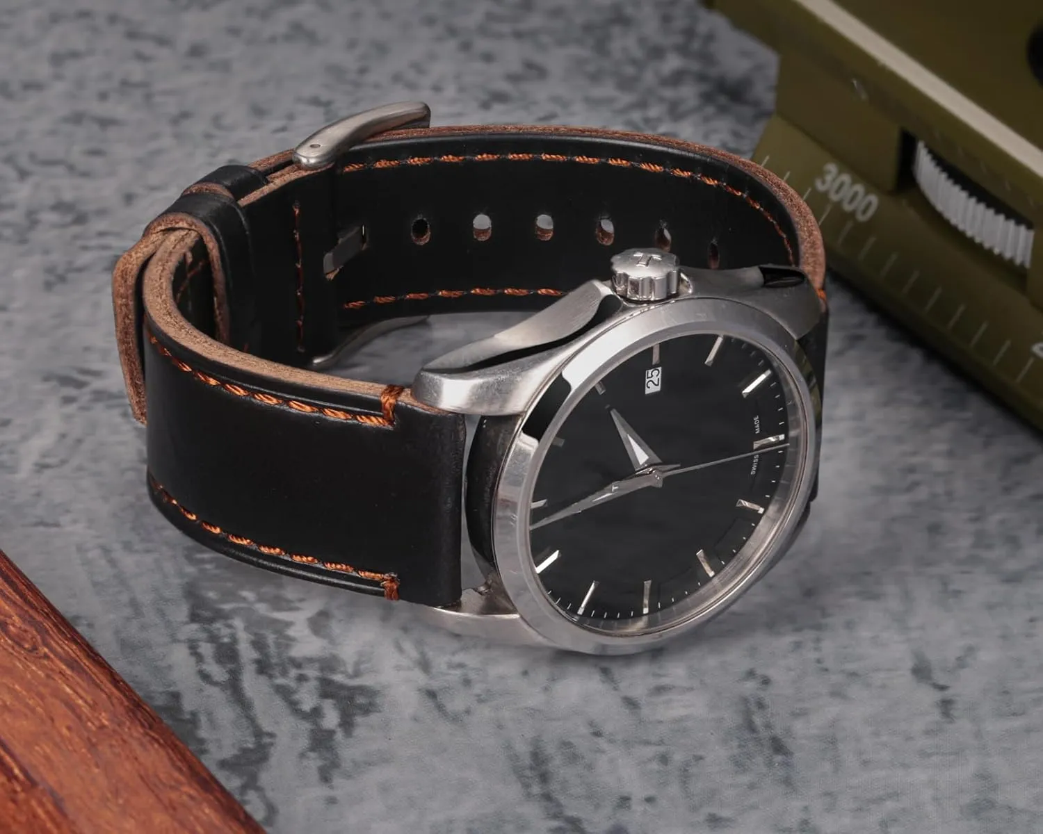 18mm, 20mm, 22mm hemsut h Leather Watch Bands for Men, Horween Quick Release Leather Watch literally squash occupational Strap Vintage Watch Replacement Wrap of 