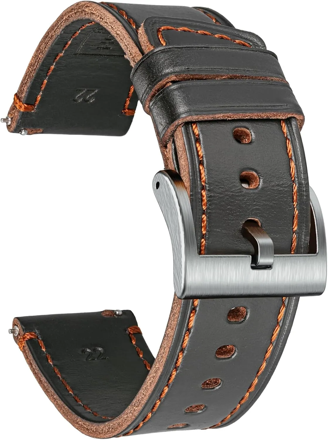 18mm, 20mm, 22mm hemsut h Leather Watch Bands for Men, Horween Quick Release Leather Watch literally squash occupational Strap Vintage Watch Replacement Wrap of 