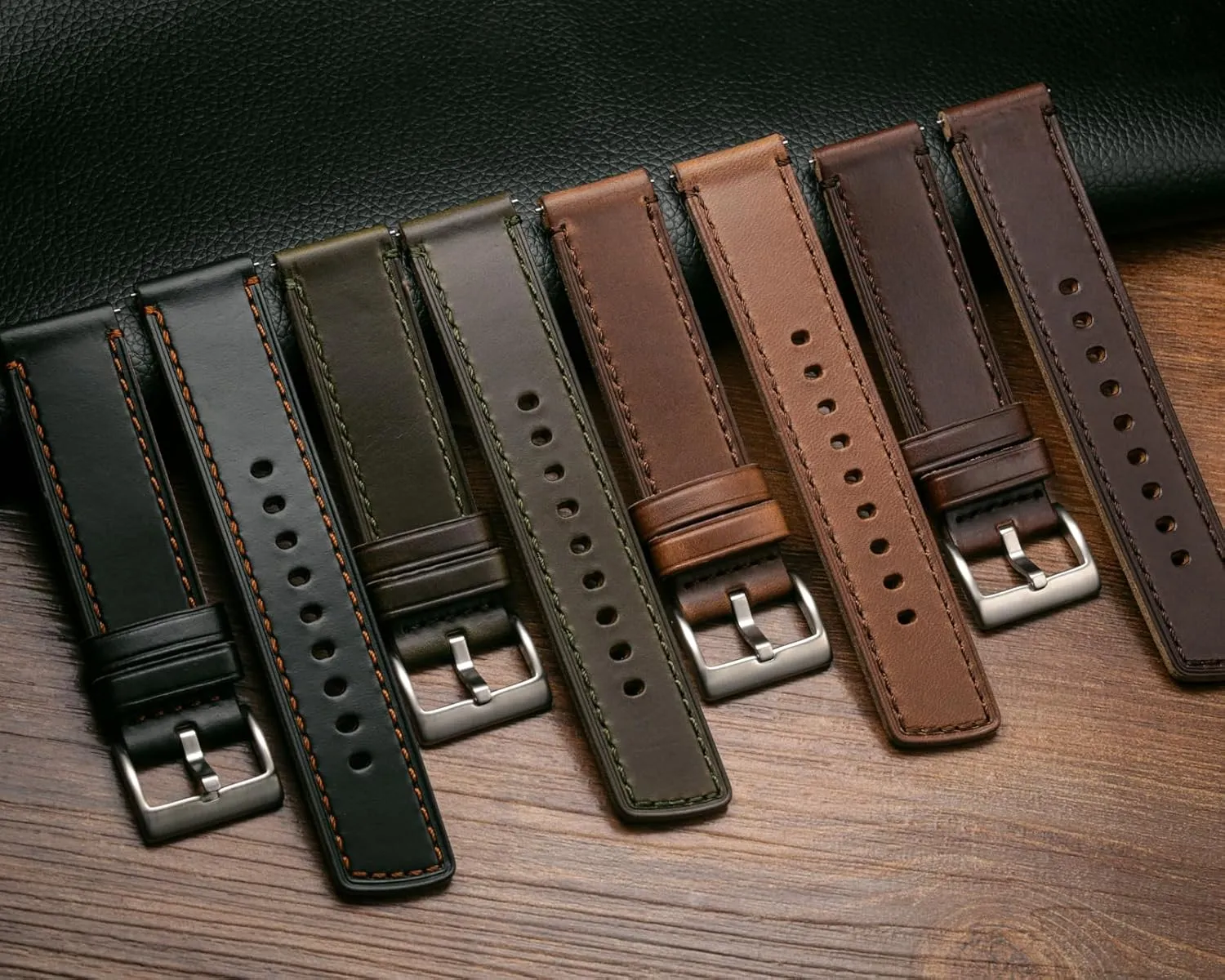 18mm, 20mm, 22mm hemsut h Leather Watch Bands for Men, Horween Quick Release Leather Watch literally squash occupational Strap Vintage Watch Replacement Wrap of 