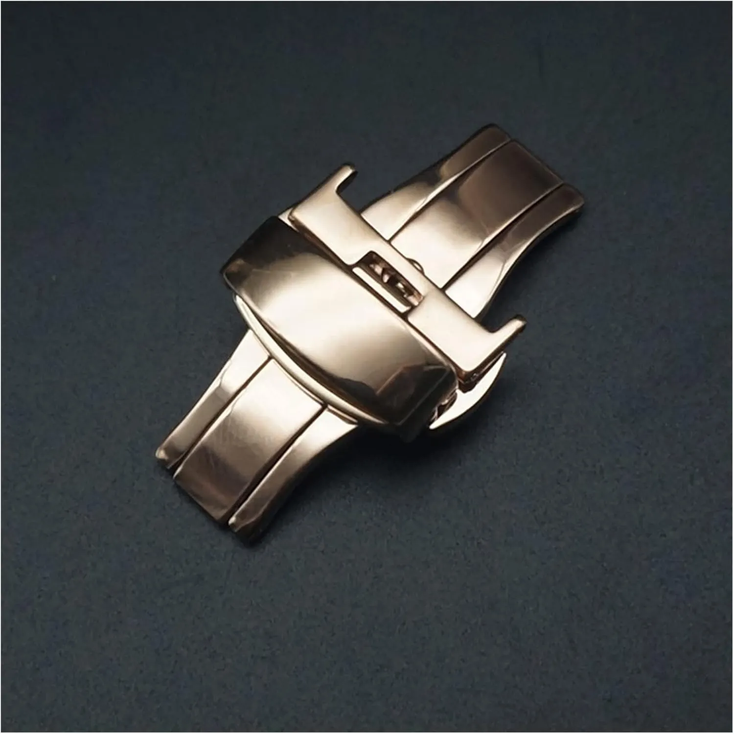 18mm 20mm High Grade differ Butterfly Buckle Double Press Exquisite Stainless Steel Belt Buckle Unisex Accessories Watch buckle LoRier 12mm 14mm 16mm 