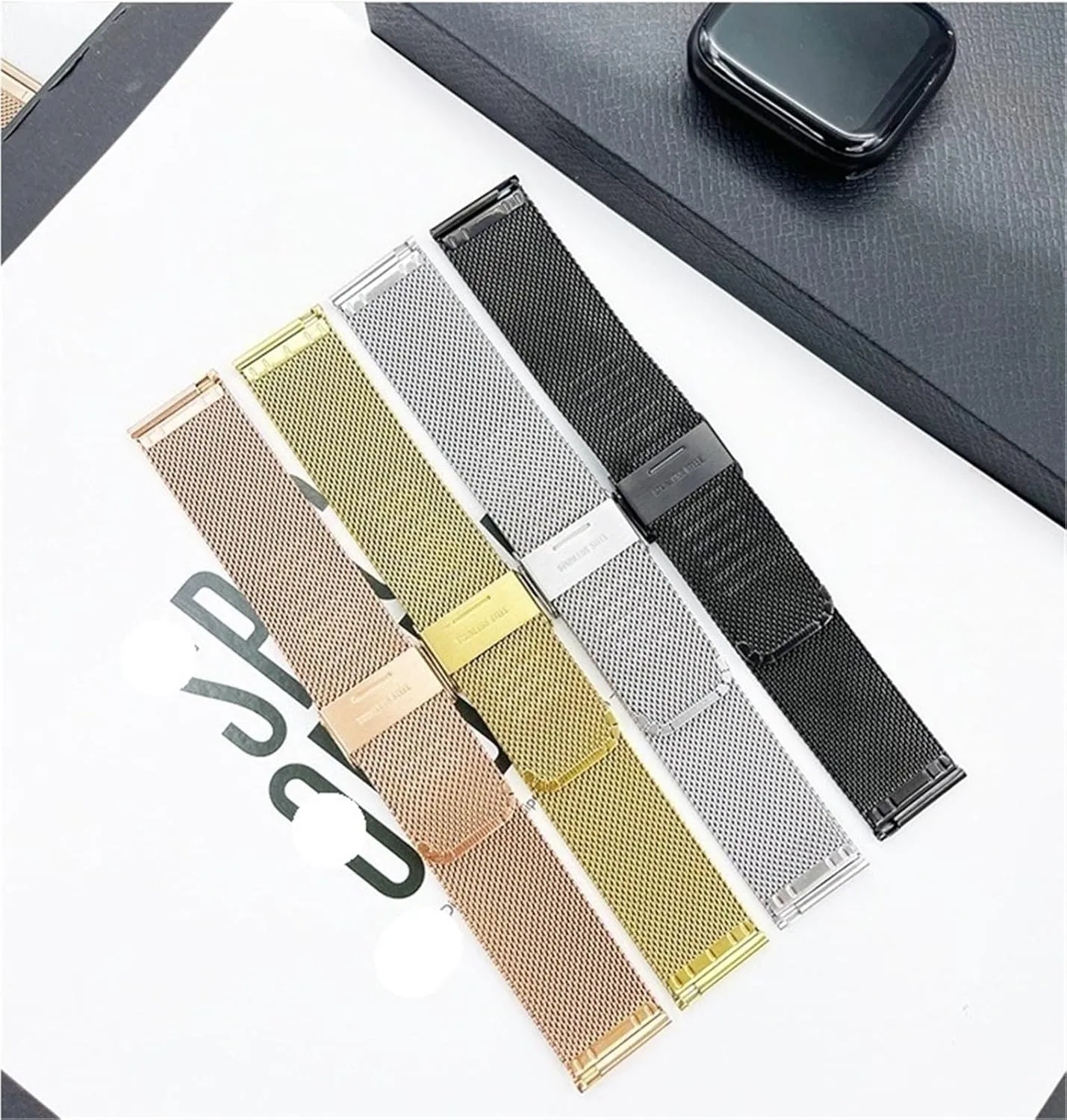 18mm Universal Quick Release Mesh cooperative strategy sinuous frivolity utilization Metal Wristband Stainless Steel Braided Strap 