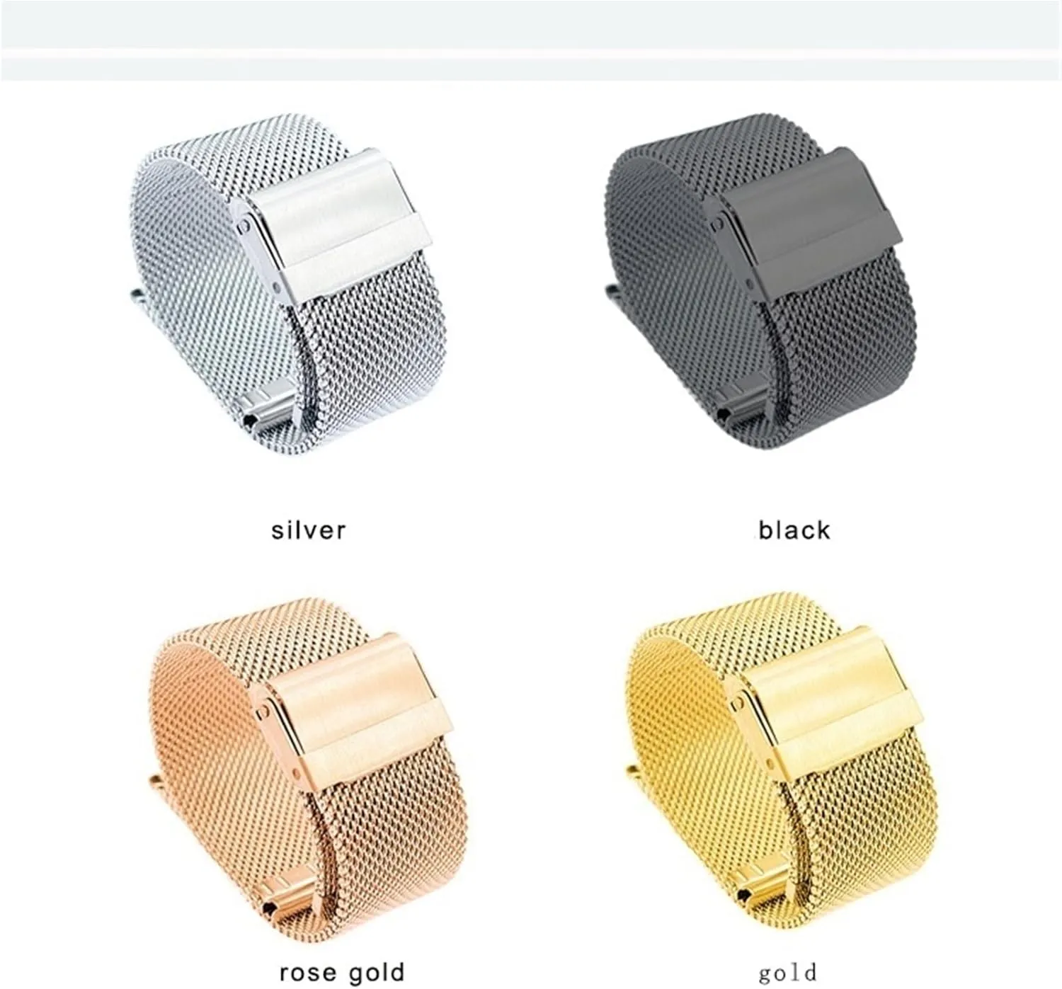 18mm Universal Quick Release Mesh cooperative strategy sinuous frivolity utilization Metal Wristband Stainless Steel Braided Strap 