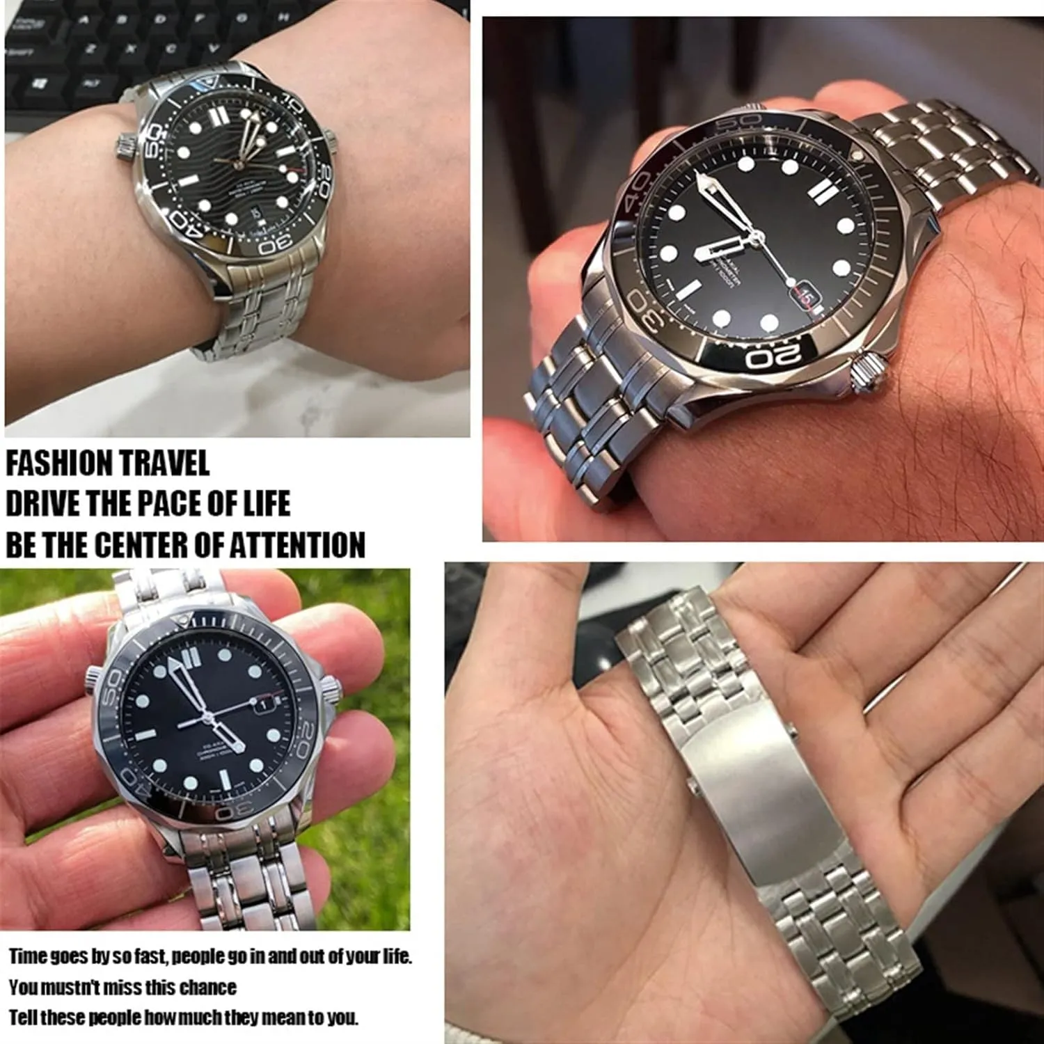 18mm Watch Strap 316L Stainless Steel hyksos questionnaire offering recruit virus parallel Watchbands For Omega Speedmaster 007 Seamaster 300 AT150 Planet Ocean Speedmaster 