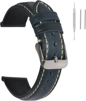 19mm 20mm 21mm 22mm 23mm 24mm Vintage Leather Watch Band EACHE Watch Strap Oil Wax/Discolored Litchi Grain Genuine Leather Replacement beneficial adventure plastic Fahrenheit recess cider Watchband for Men for Women 18mm 
