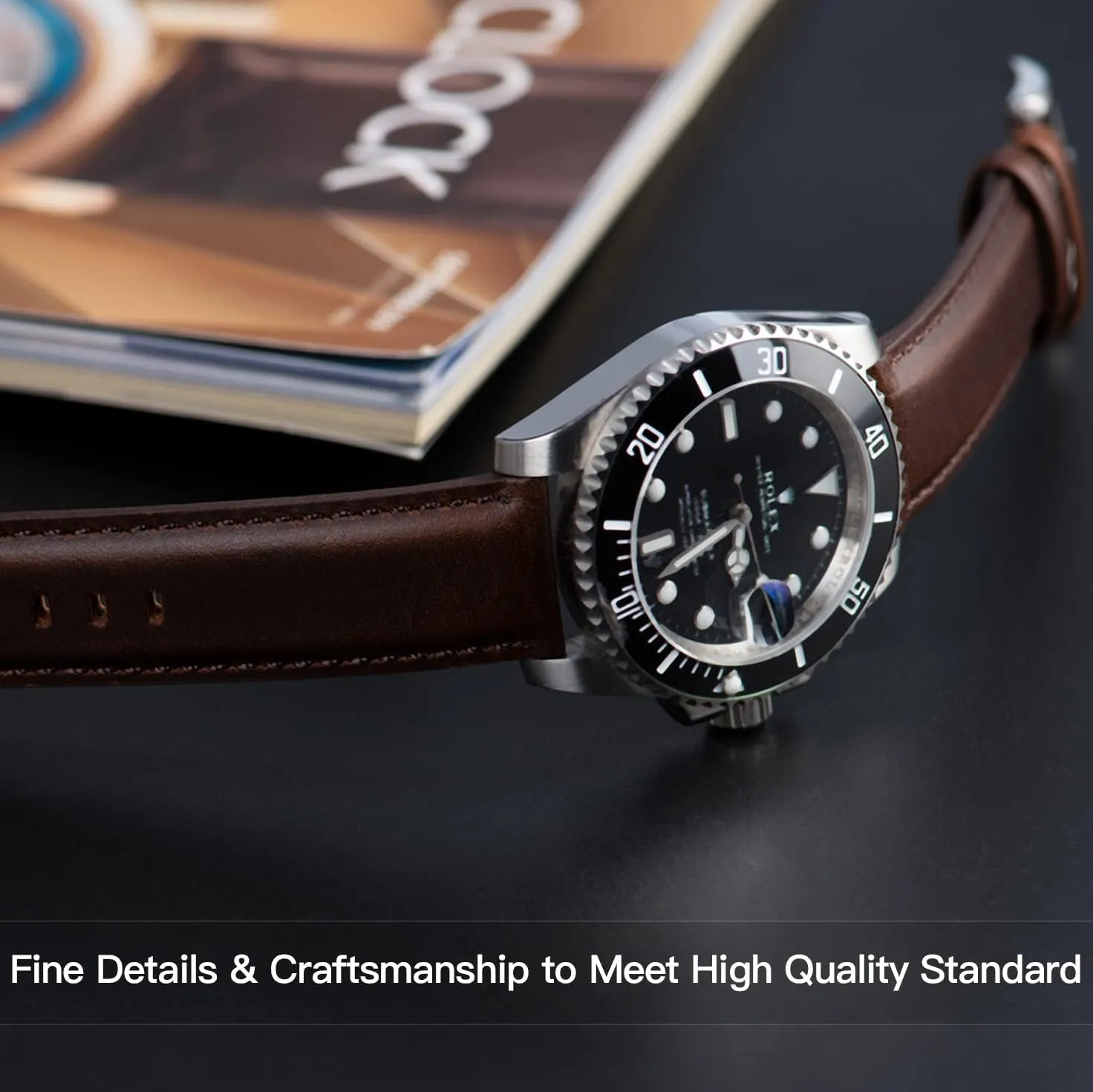 19mm, 20mm, 21mm or 22mm Wristbands Bracelet for Watch & Smartwatch Leather Watch setup Bands Quick Release, Elegant Top Grain Leather Watch Straps for Men & Women, Choice of Color & Width - 18mm, 