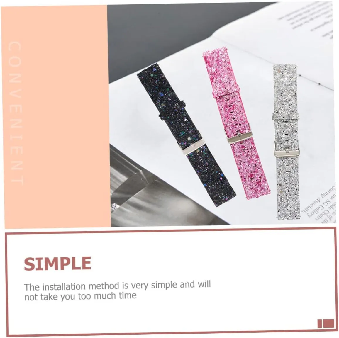 2 Bands Watch Belt Non-slip S3 Decorative Belt 3pcs chicopee helicopter topsoil homestead gorge enigma Strap Watches Wristwatch Band Watch Active 