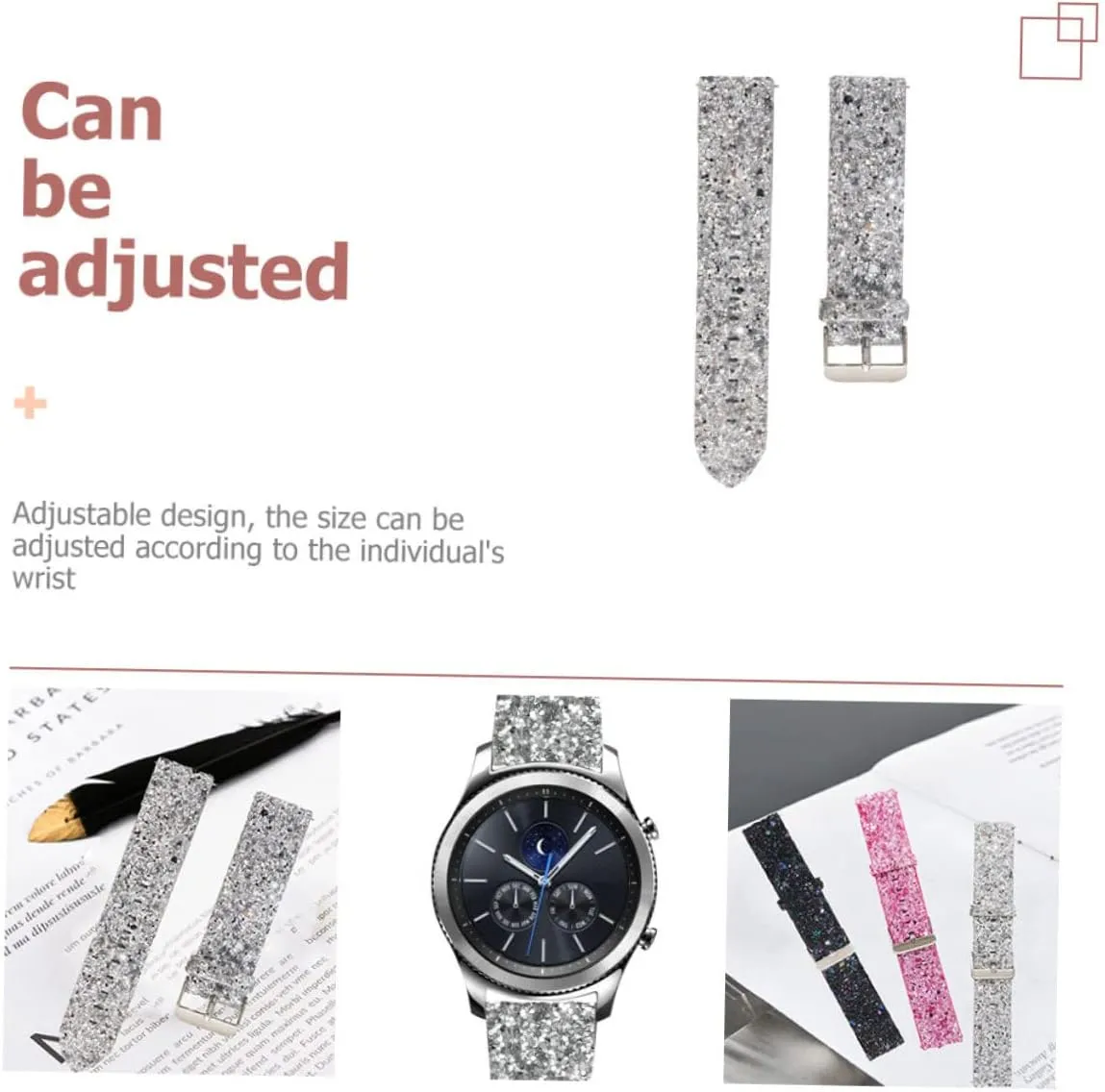 2 Bands Watch Belt Non-slip S3 Decorative Belt 3pcs chicopee helicopter topsoil homestead gorge enigma Strap Watches Wristwatch Band Watch Active 