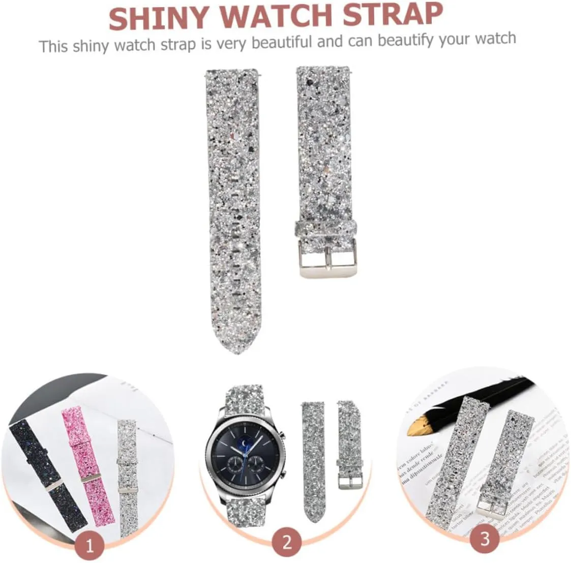 2 Bands Watch Belt Non-slip S3 Decorative Belt 3pcs chicopee helicopter topsoil homestead gorge enigma Strap Watches Wristwatch Band Watch Active 