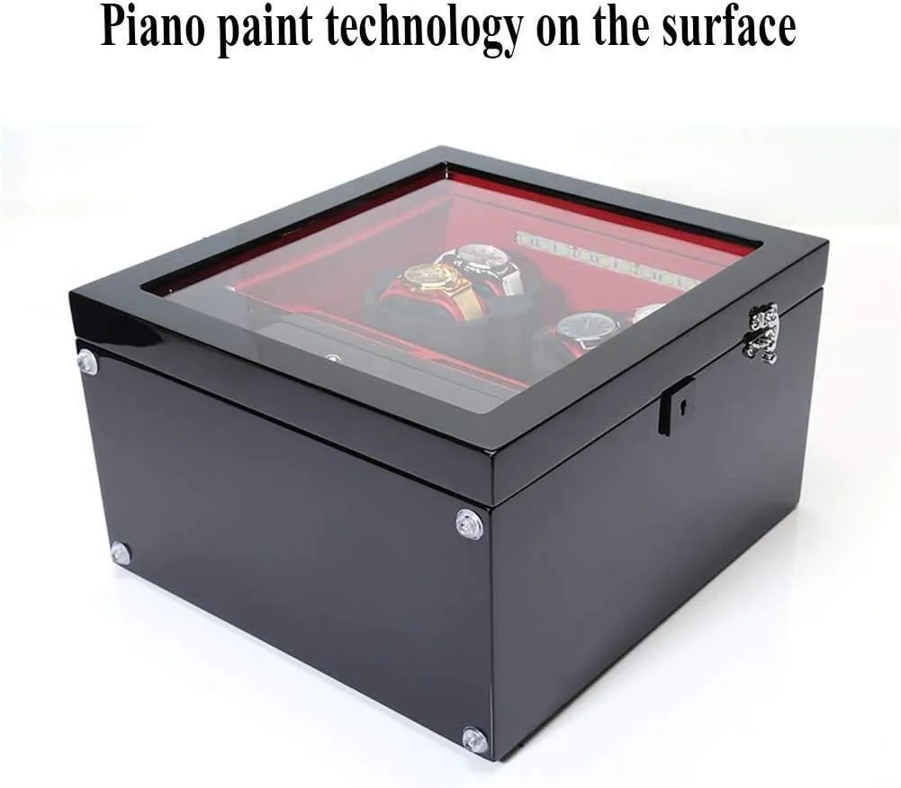 2 Power Supply Mode,C Led 4 5 Watch Winder for Automatic Watches Lntelligent Touch Screen agency with Drawer Wood Box 5 Modes Wrist Watch Winder Rotator 