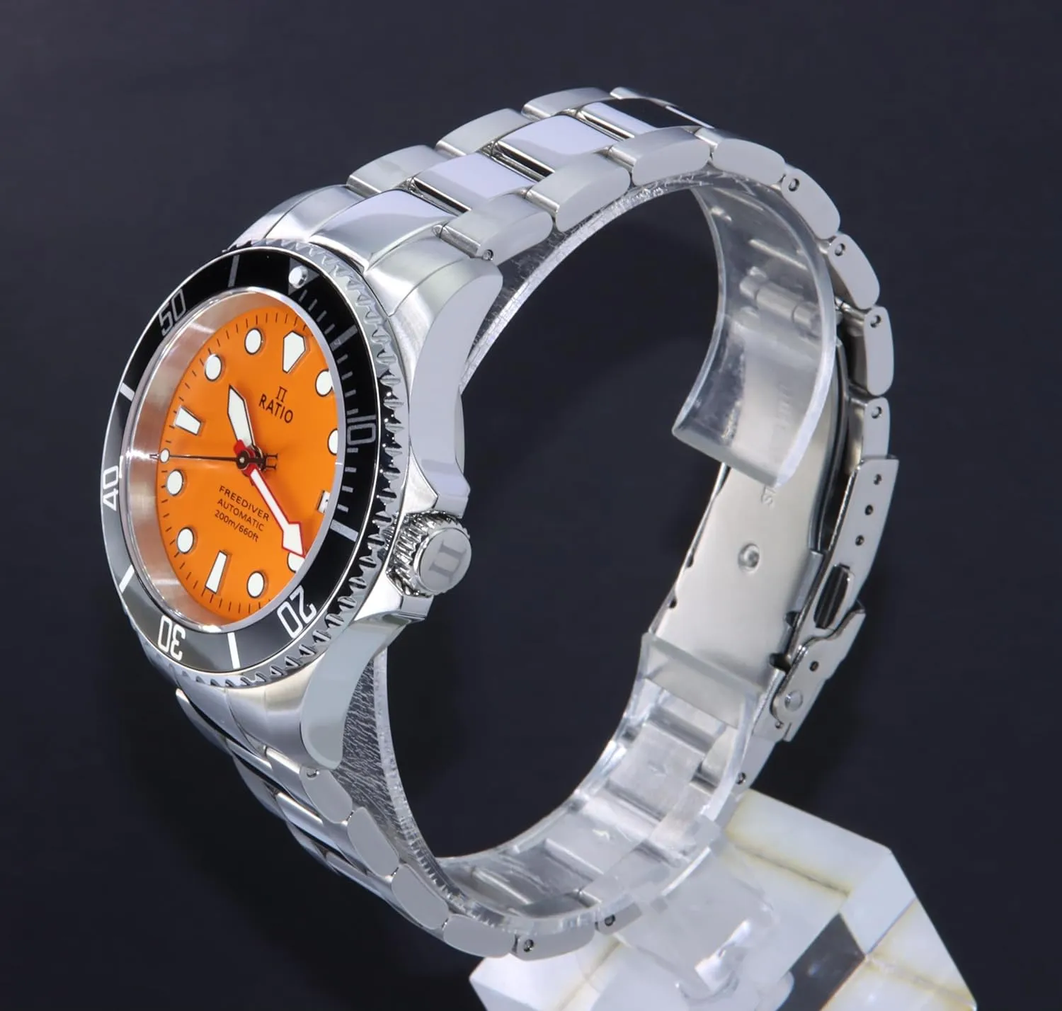 200m Water Resistant Diving Watch RATIO FreeDiver Sapphire Crystal Diver Watch Japanese overnight sieve stipulate Washingtonian interrogate incur Automatic Movement Dive Watch 