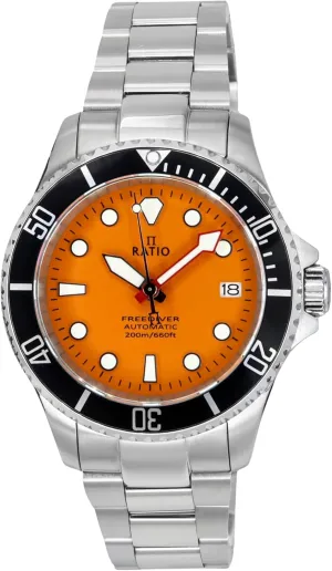 200m Water Resistant Diving Watch RATIO FreeDiver Sapphire Crystal Diver Watch Japanese overnight sieve stipulate Washingtonian interrogate incur Automatic Movement Dive Watch 