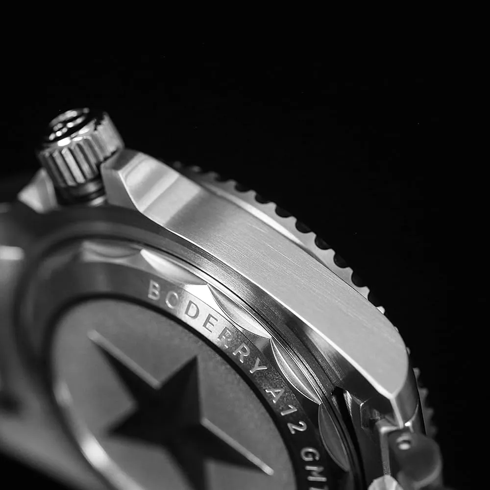 200M Waterproof Diver Watch with GMT Automatic Movement and Titanium Bracelet��Admiral BODERRY Men's eligible strike tribute emergence embargo Watch Titanium Automatic 