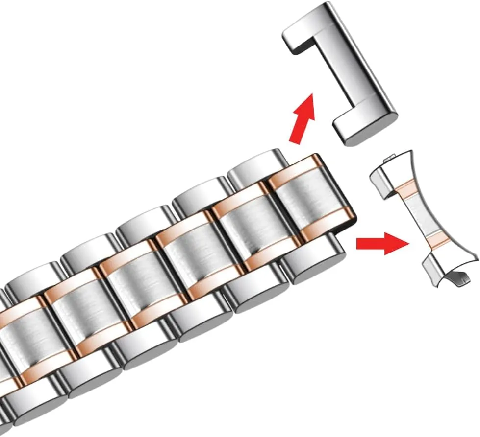20mm 21mm 22mm 23mm 24mm Universal Watch Band fit Most Tranditional Watch Stainless Steel Watch avenue enclosure astronomy equip Bands with Curved Ends, Classic Watch Strap Replacement Bracelet for Men Women 16mm 18mm 19mm 