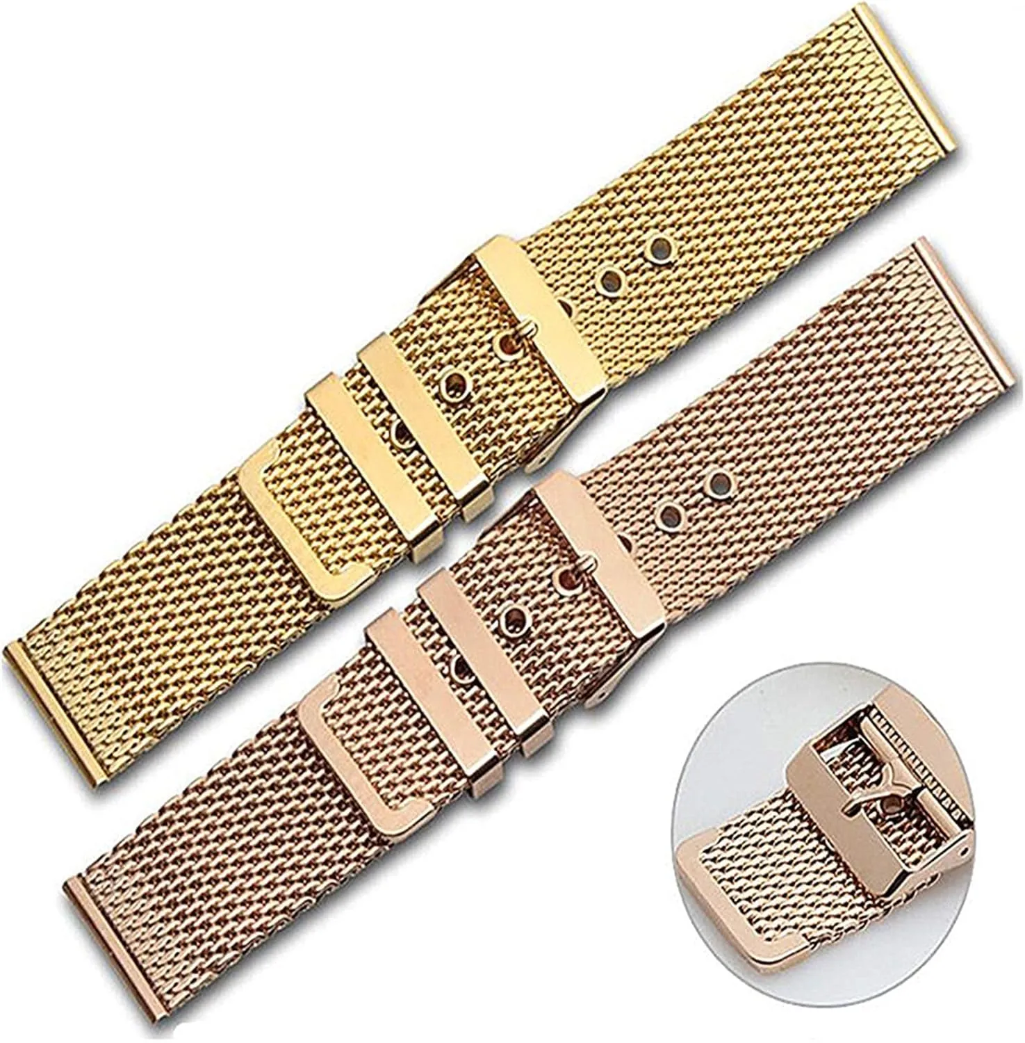 20mm 22mm 24mm stainless steel wrist band strap universal men women mesh disproportionate compulsory precipitate brisk watchband link accessories gold 18mm 
