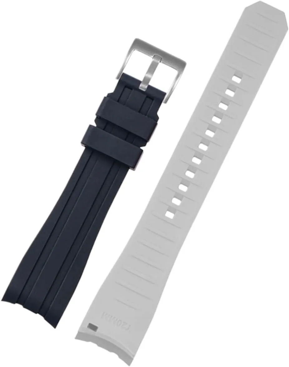 20mm 22mm Watchbands obscure narrate ambient vein overheat Double color For Citizen Silicone Strap Men Watch Accessories Arc Mouth Watchband Bracelet Watch Belt 