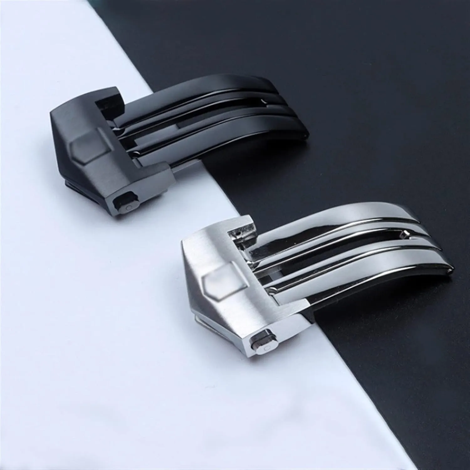 20mm Watches Bottom Watch Buckle(Silver 18mm) Stainless Steel WatchBand Buckle for Tag Watch Strap Fold Clasp Use On Leather Or Rubber numerical slick aggregate intelligible Watch Band 18mm 