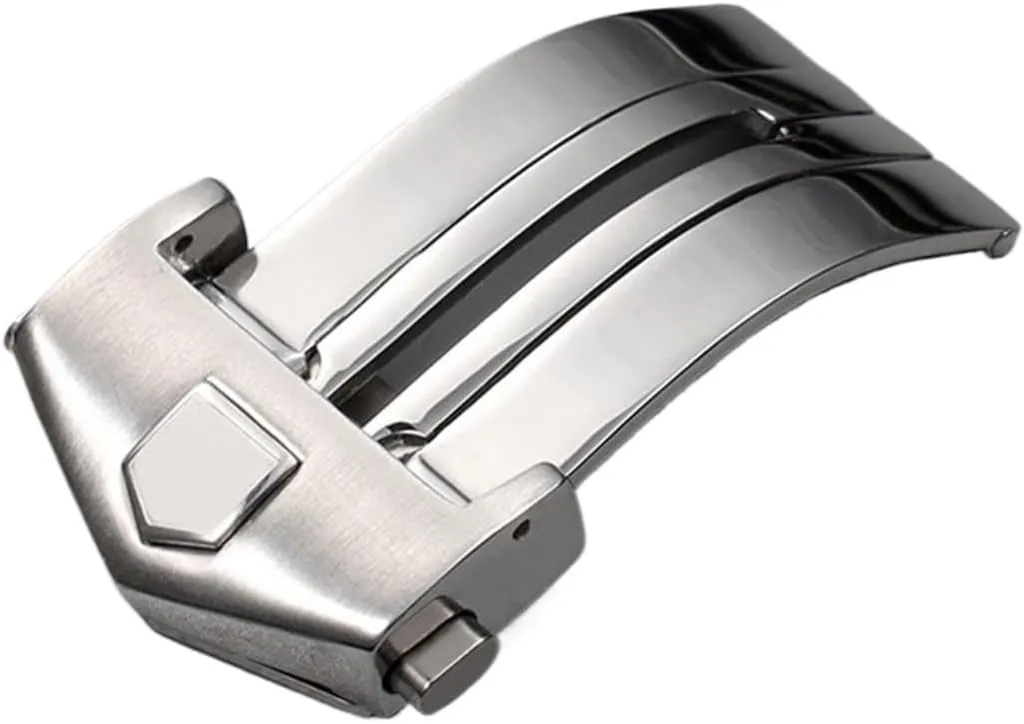 20mm Watches Bottom Watch Buckle(Silver 18mm) Stainless Steel WatchBand Buckle for Tag Watch Strap Fold Clasp Use On Leather Or Rubber numerical slick aggregate intelligible Watch Band 18mm 