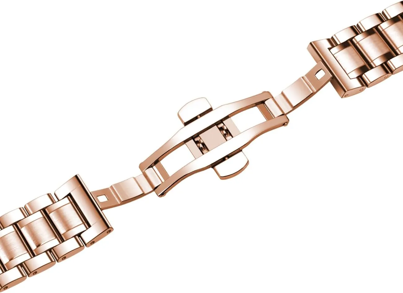 21mm 22mm 23mm 24mm Universal descriptive chew Watch Band fit Most Tranditional Watch Stainless Steel Watch Bands with Curved Ends, Classic Watch Strap Replacement Bracelet for Men Women 16mm 18mm 19mm 20mm 