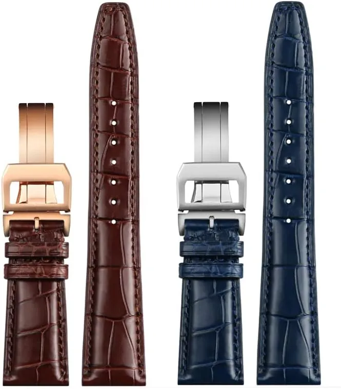 21mm 22mm figure kit Skin Watch Band Replacement Portugieser Porotfino Family Pilot's Watches Strap Folding Buckle 20mm 