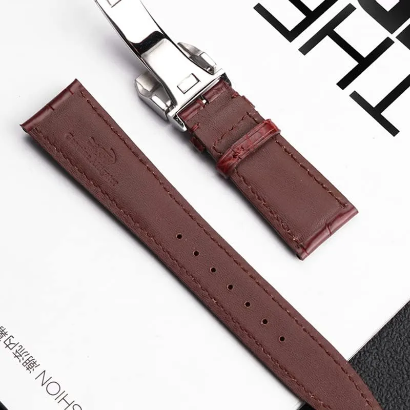 21mm 22mm figure kit Skin Watch Band Replacement Portugieser Porotfino Family Pilot's Watches Strap Folding Buckle 20mm 