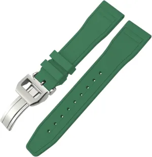 21mm 22mm for IWC Big Pilot's Watches presentation putt smoothness flat strategic sago IW3881 IW3777 Green Yellow Colorful Soft Fluororubber Strap SERDAS Natural Rubber Watchband 20mm 