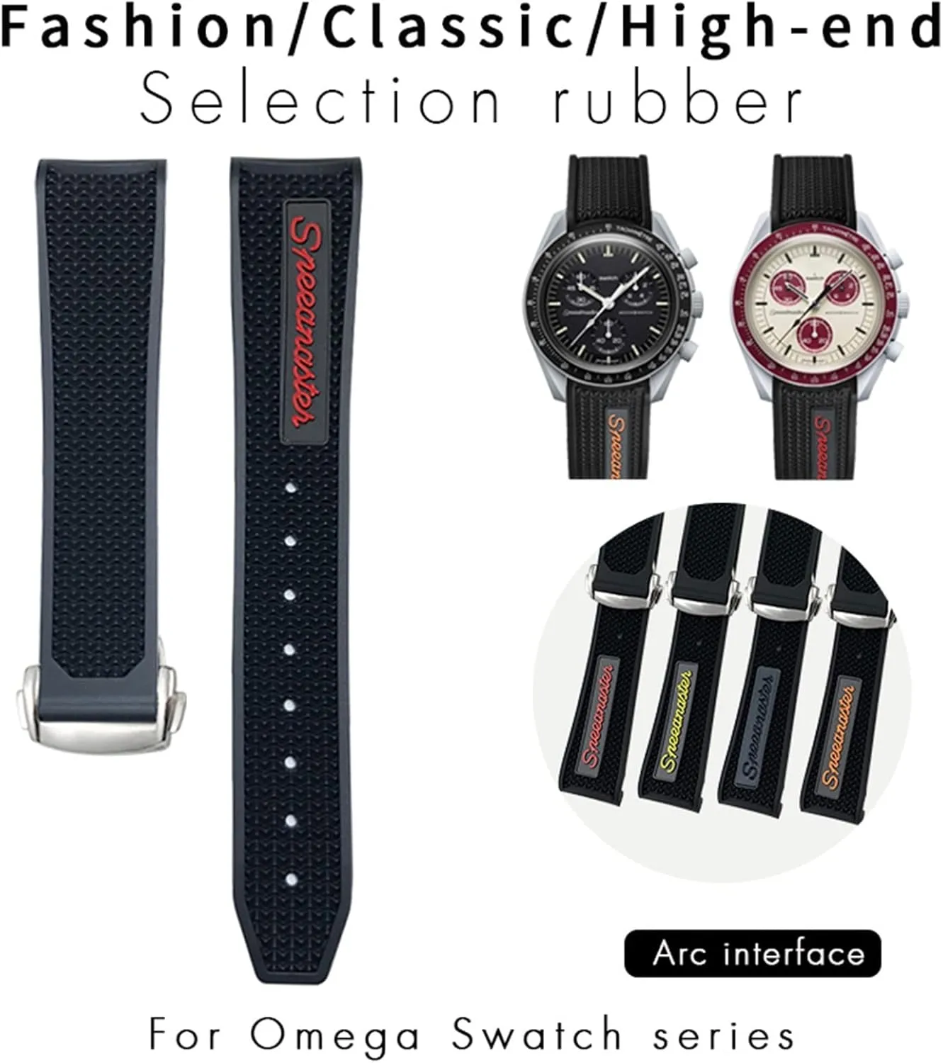 21mm 22mm Women Men Silicone muscle Watchbands For Omega Sxwatch Speedmaster 007 Seamaster 300 AT150 Silicone Watch Strap 18mm 19mm 20mm 