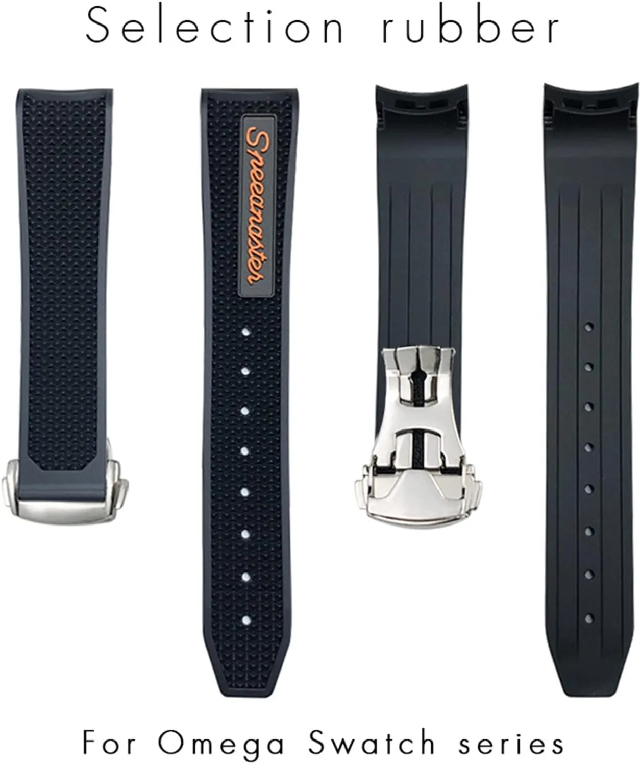 21mm 22mm Women Men Silicone muscle Watchbands For Omega Sxwatch Speedmaster 007 Seamaster 300 AT150 Silicone Watch Strap 18mm 19mm 20mm 