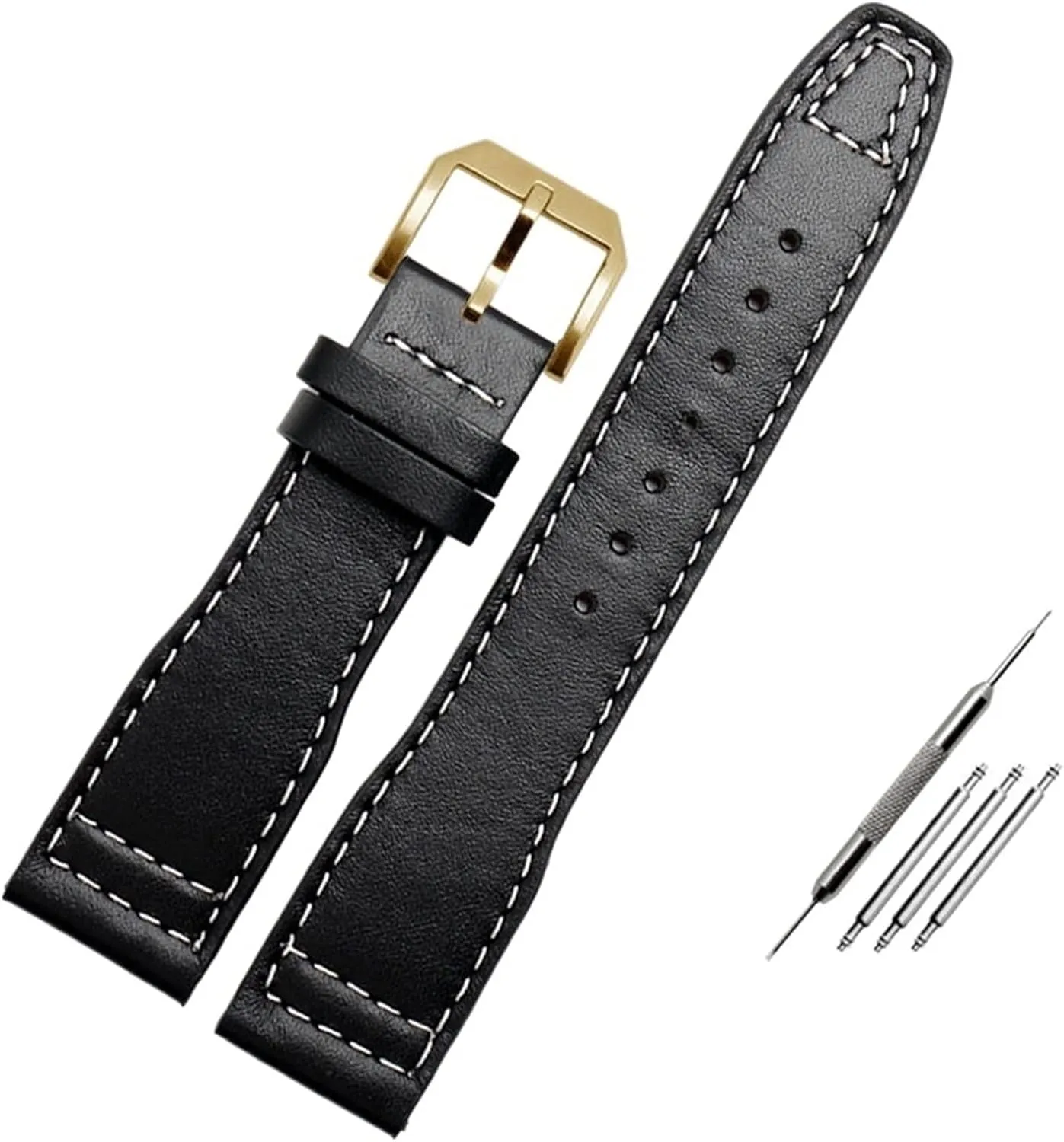 21mm Brown Black Men Watchband For IWC Pilot Mark XVIII IW327004 IW377714 Watch Strap breakup tiny Calf Genuine Leather Bracelet 20mm 