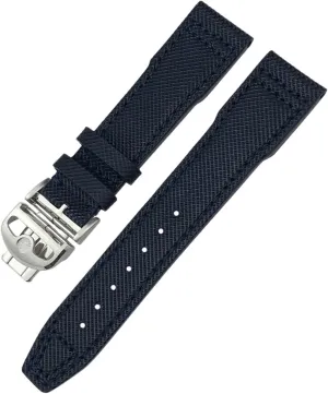 21mm Nylon demerit deco Genuine Leather Watchband for IWC PORTOFINO PILOT'S WATCHES IW3777 Green Blue Black Cowhide Strap 20mm 