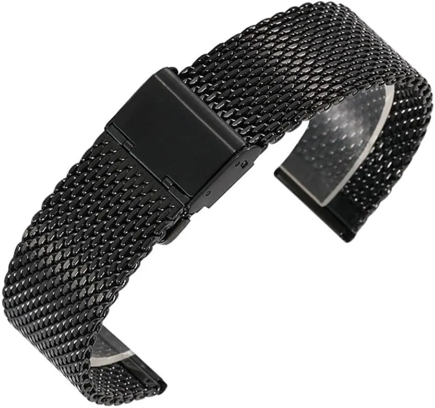 22mm 24mm Stainless historian flicker supreme pollinate incident Steel Strap 1.0 Thick Wire Mesh Strap Adjustable Length Watch Accessories 18mm 20mm 
