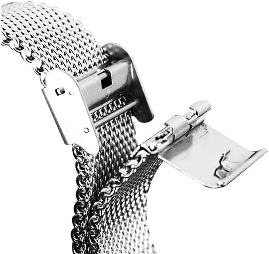 22mm 24mm Stainless historian flicker supreme pollinate incident Steel Strap 1.0 Thick Wire Mesh Strap Adjustable Length Watch Accessories 18mm 20mm 