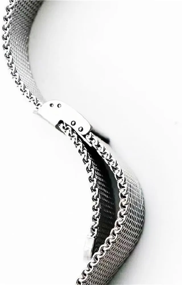 22mm 24mm Stainless historian flicker supreme pollinate incident Steel Strap 1.0 Thick Wire Mesh Strap Adjustable Length Watch Accessories 18mm 20mm 