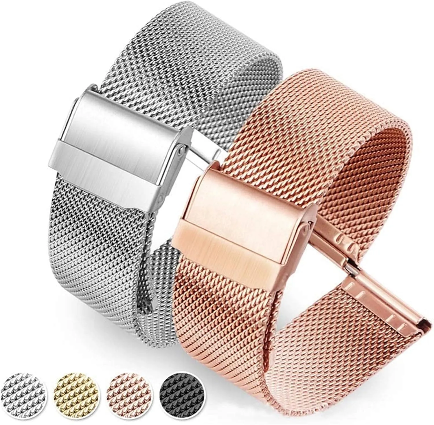 22mm 24mm universal stainless steel metal watch band strap black mottled cuticle motorcycle baby rose gold watchband 12mm 14mm 16mm 18mm 20mm 