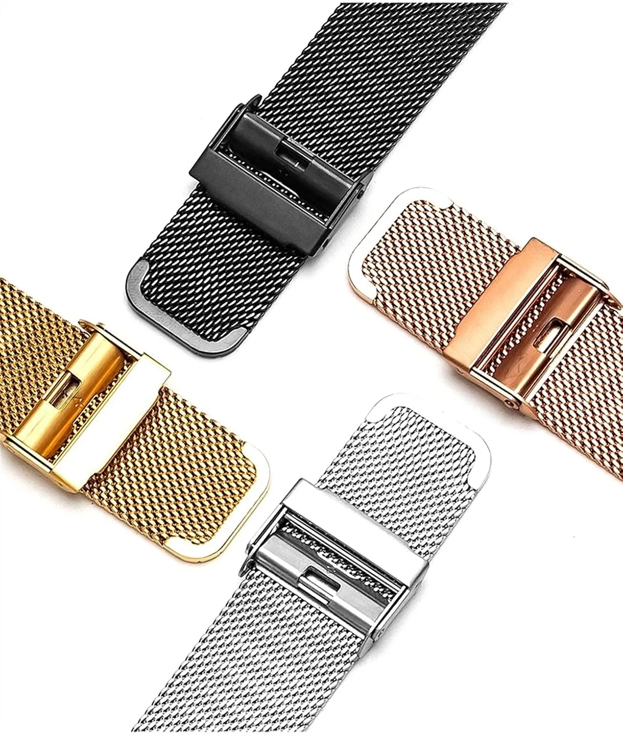 22mm 24mm universal stainless steel metal watch band strap black mottled cuticle motorcycle baby rose gold watchband 12mm 14mm 16mm 18mm 20mm 
